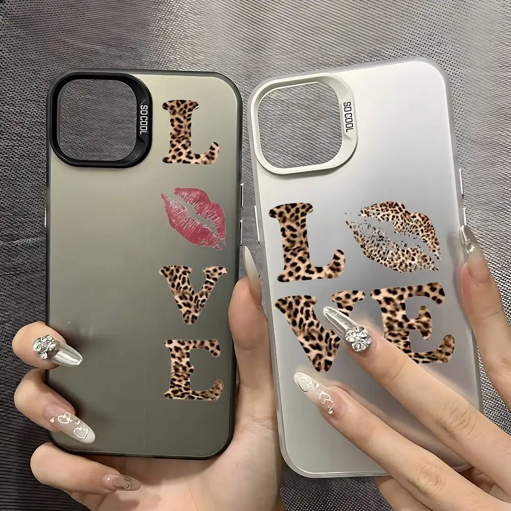 Sexy Schwarz Rot Lippe Ins Telefon Fall Für IPhone 17 16 15 14 13 12 11 Plus Pro Max Mehrfarbige Aurora Laser stoßfest Funda Abdeckung