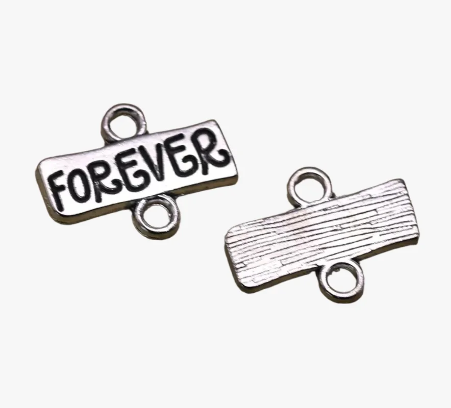 

30pcs 13*17mm tibetan silver color FOREVER pendants for jewelry handamde Zinc alloy metal HW2677