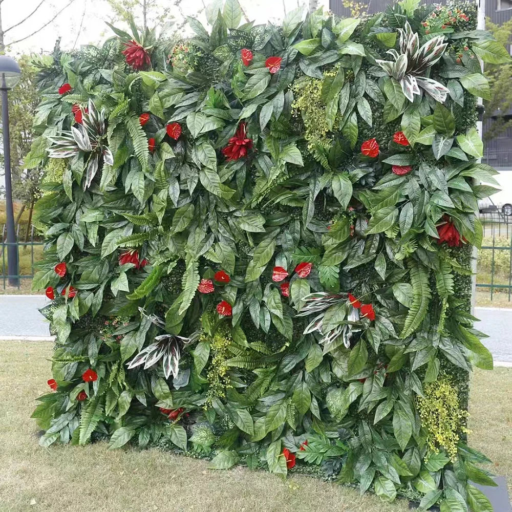 factory Outlet artificial green wall flowers wedding backdrop decoration flower wall tropical wall for event party