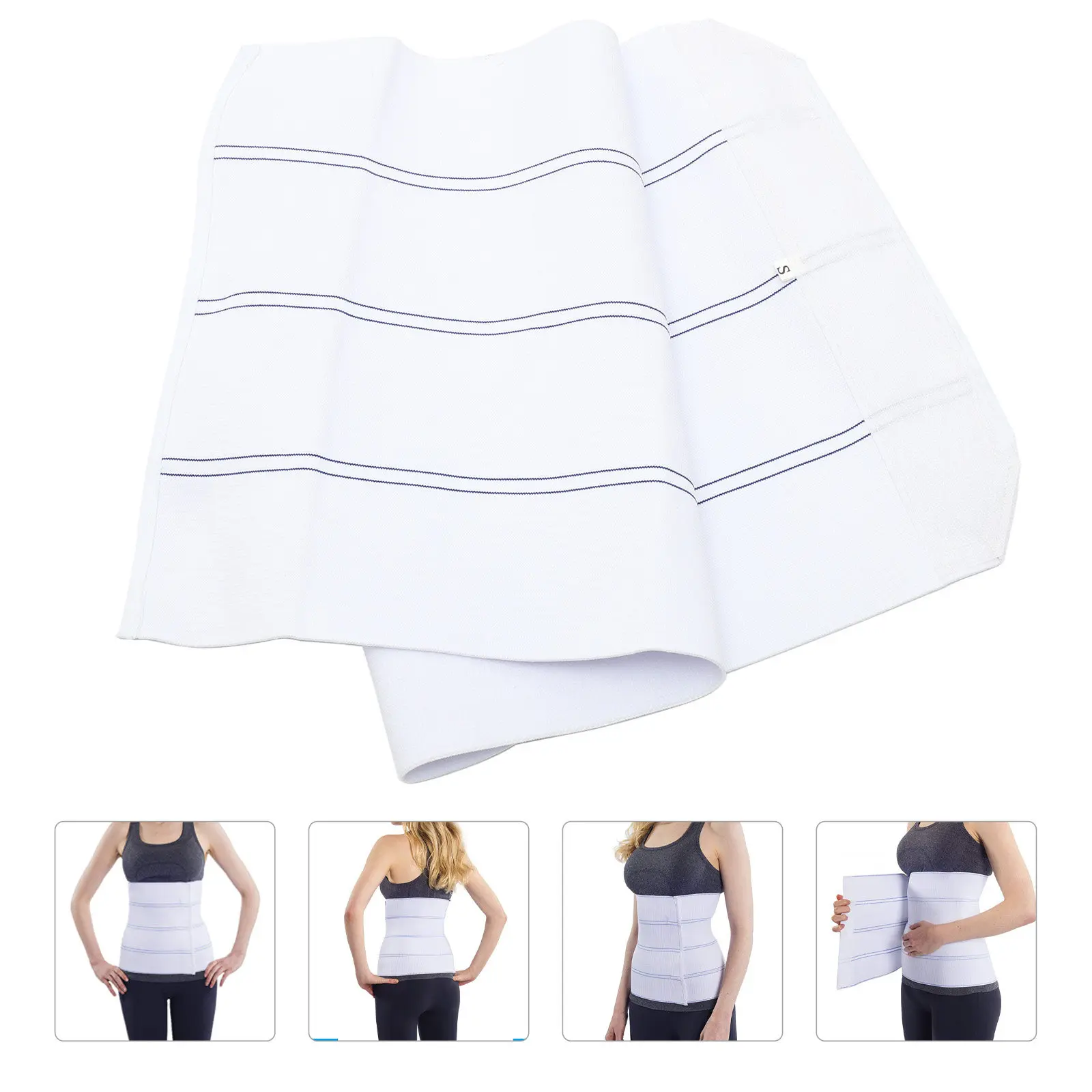 

Postpartum Belly Band Elastic Abdominal Binder Comfortable Waist Fixing Band Breathable Belly Support Recovery