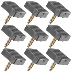 5 Pairs Square High Heels Shoes Tips Replacement Wear Repair 180X170X170CM for Pin Black Caps