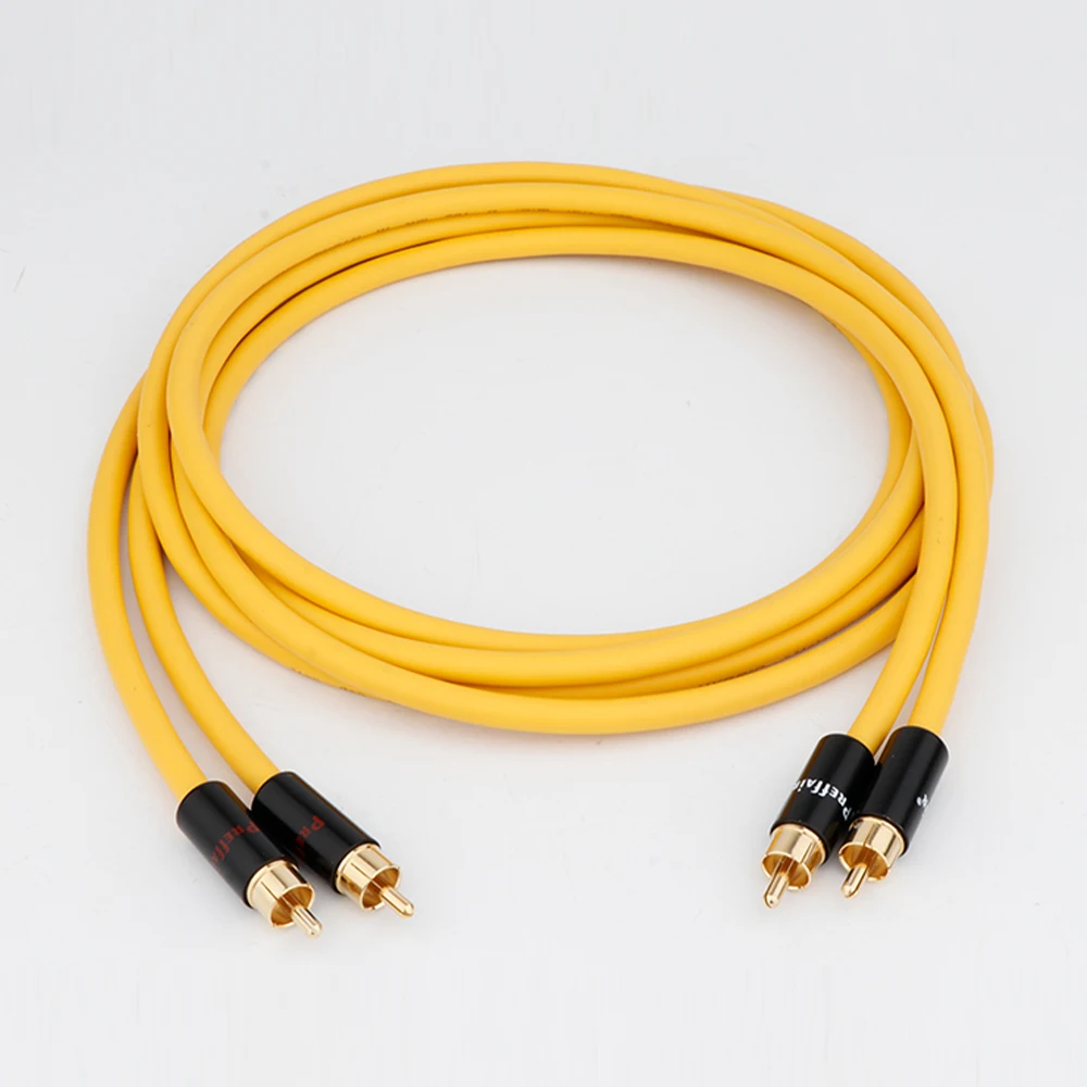 

Pair RCA Interconnect Cable Wire With Gold Plated Preffair RCA Plug Hifi Audio RCA to RCA Extension Cord