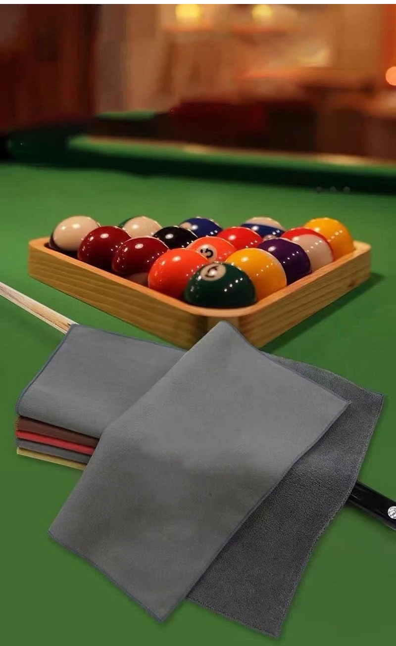 6-teiliges Billard-Queue-Pflegetuch-Set, Billard-Queue-Wischtuch, weiches Pool-Queue-Reinigungstuch für Snooker, Pool und Billard-Zubehör – Detail 2