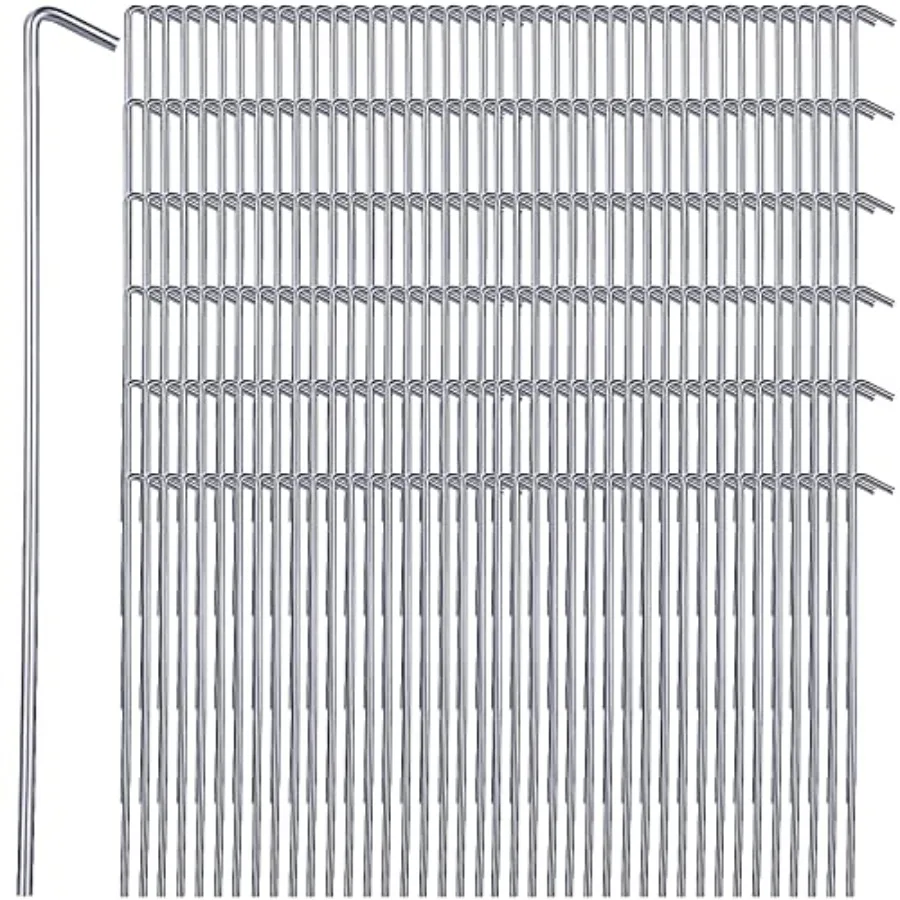 

150 Pack Tent Stakes 9'' Heavy Duty Metal Stakes for Inflatable Ground Stakes Galvanized Garden Edging Fence Lawn Hooks Yard Ca