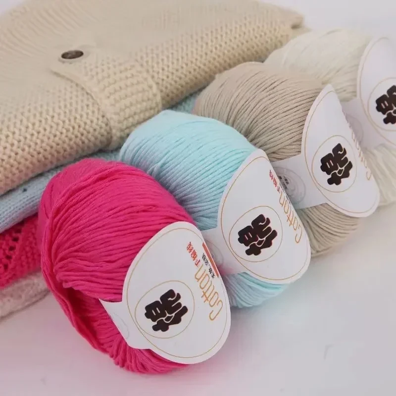 1pc 50g Yarn 100% Cotton Yarn for Crochet Yarn for Hand Knitting Sweater Warm High Quality Crochet Threads