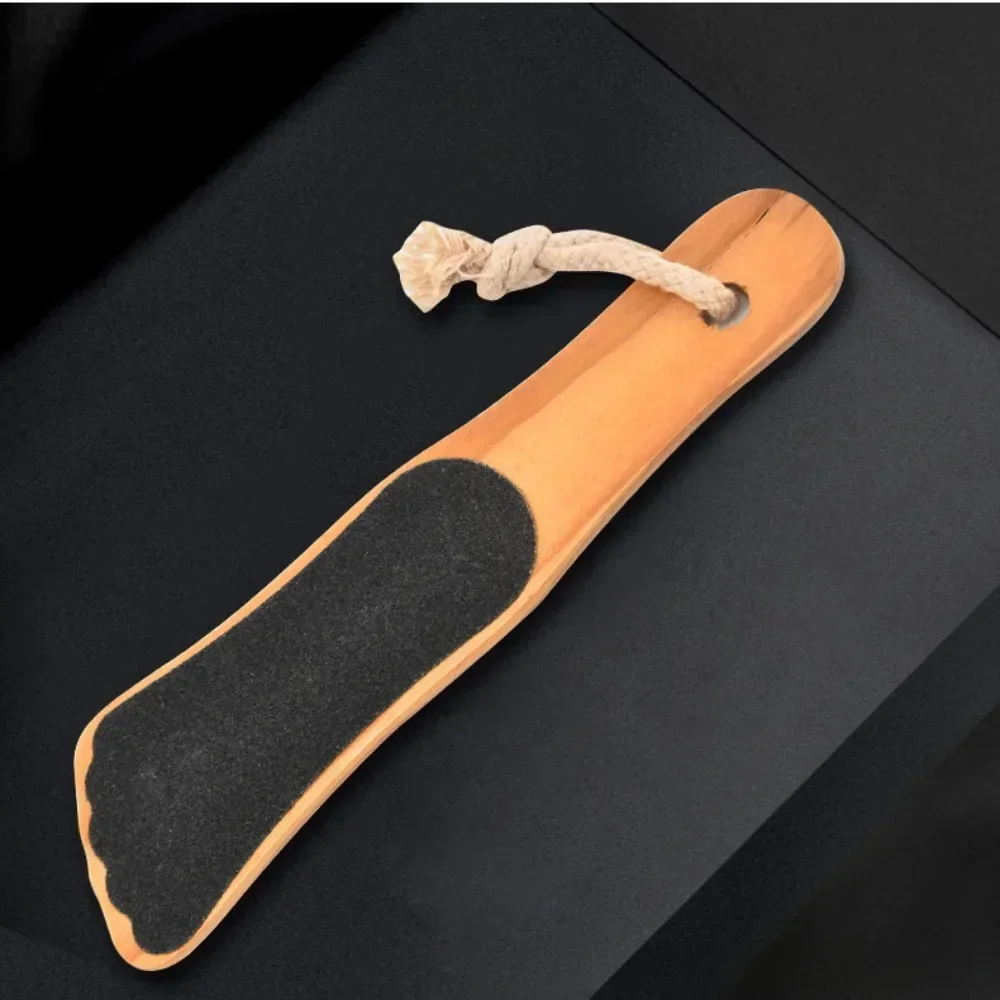 1PC Double Sides Foot File Rasp Pedicure Tools Heel Dead Skin Callus Remover Wooden Handle Scrubber Brush Sandpaper Feet Care