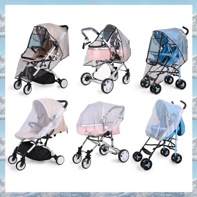 

L81A 2025-2X Stroller Rain Cover Universal, Baby Travel Weather Shield, Windproof Waterproof, Protect From Dust Snow
