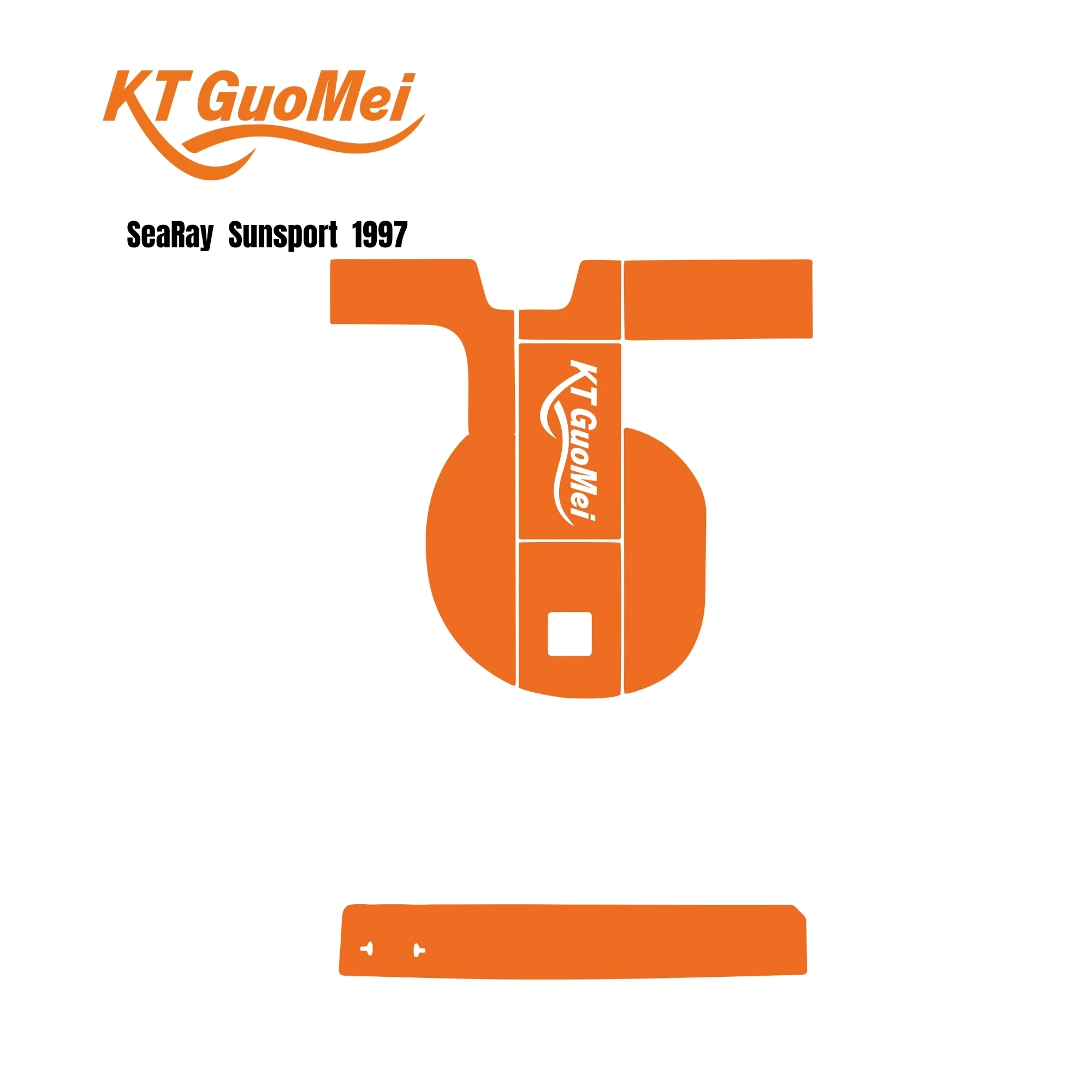 STLF KT GuoMei SeaRay Sunsport 1997 Model Customized Drawing EVA Marine Flooring Double Layer Marine Mat Custom Accessories for