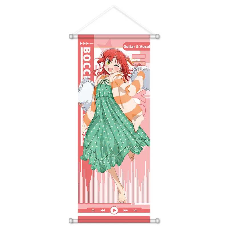 VIKAMA Red Green Dress Girl Anime Wall Hanging Tapestry Elegant Fantasy Art Cloth Poster for Bedroom Living Room Decor Gift