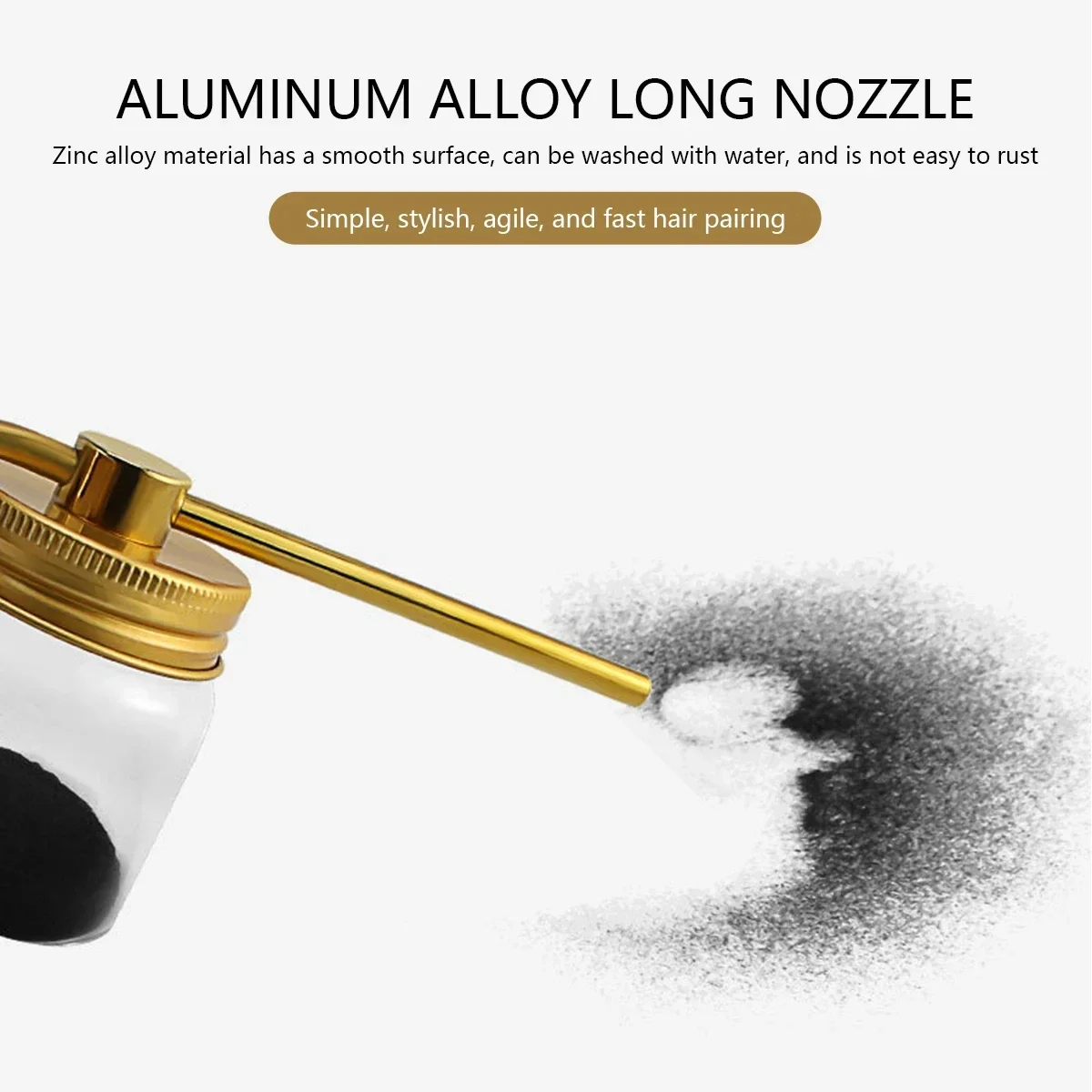 Refillable Barber Powder Spray Bottle Hair Building Fiber Applicator for Salon Styling Tools