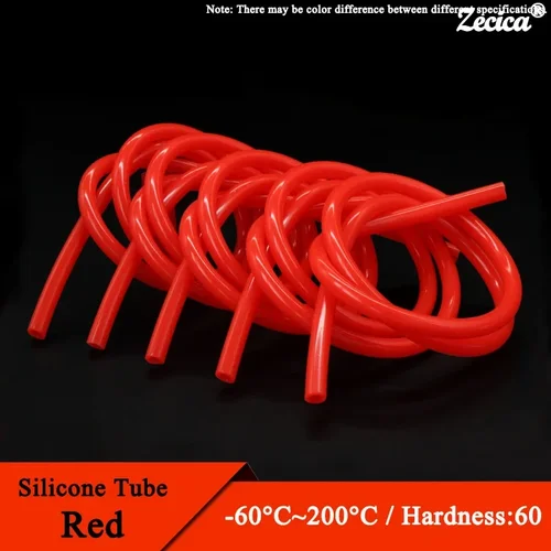 Manguera de goma de silicona de grado alimenticio de 1 ~ 10m ID rojo 0,5 1 2 3 4 5 6 7 8 9 10 12 14 16 18 20 25 32mm tubo de silicona Flexible no tóxico