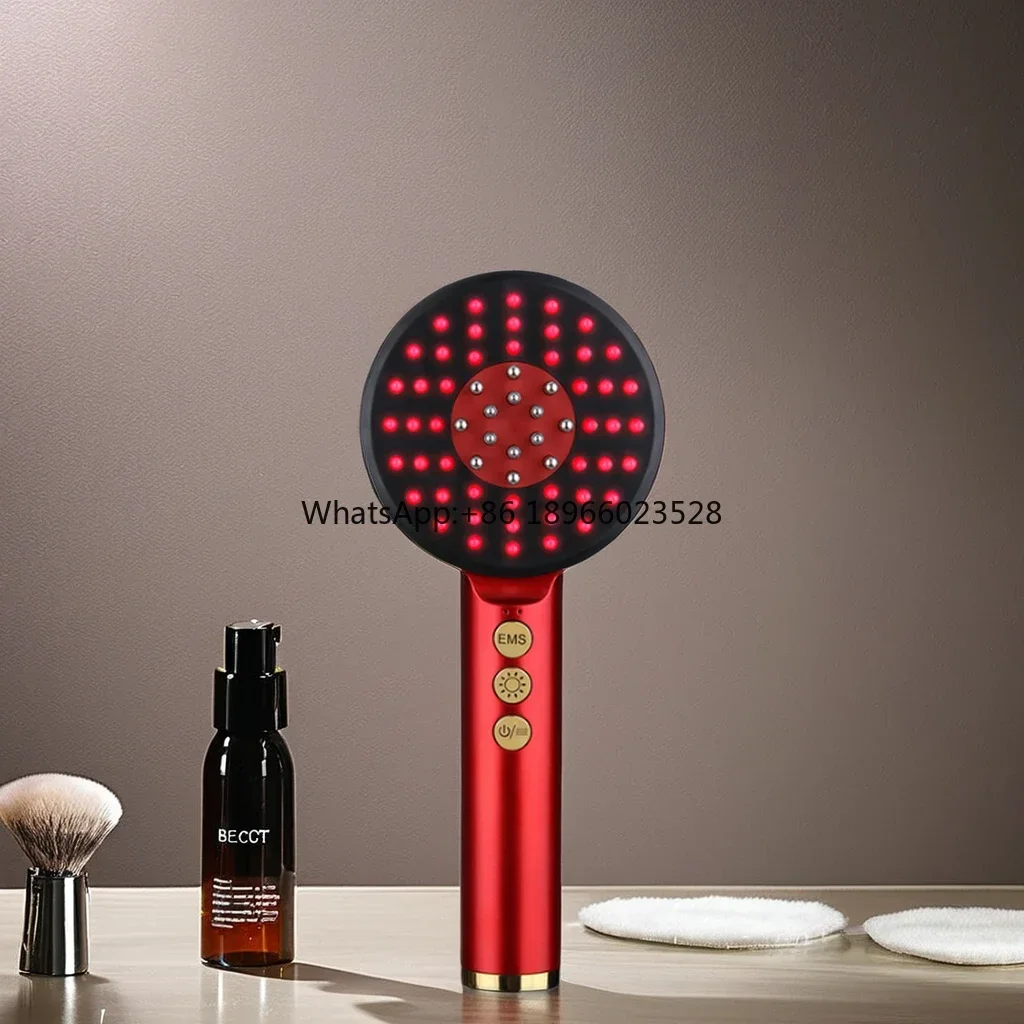 Promote Hair Growth Portable Head Massager Electric Vibration Massage Comb Red Light Micro-current Essence Oil Applicator