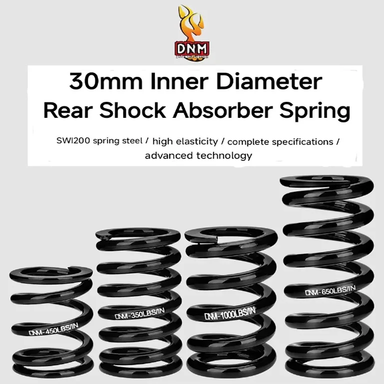 

Bicycle Rear Shock Absorber Spring DNM DV22AR 30mm Inner Diameter Spring 350-1000LBS Applicable To DNM DV Series Shock Absorber
