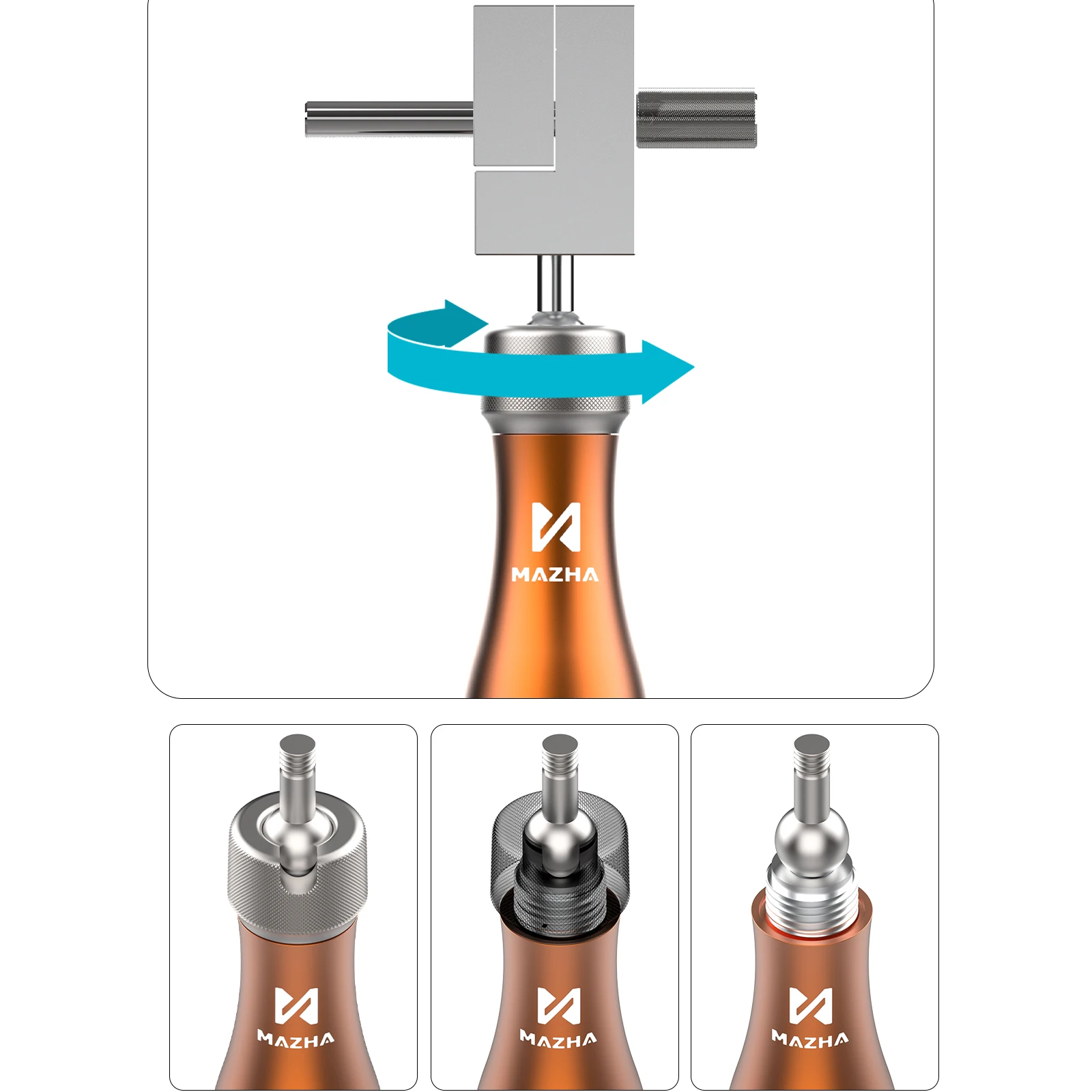 2-in-1 Precision Vise MAZHA T0011 Handheld Clamping Vise Detachable Split Suitable for DIY Model Making Craft Hobby Tools