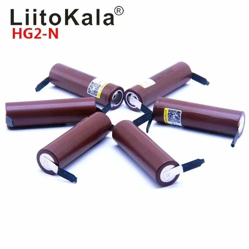 1-30pcs LiitoKala HG2 3.7V 18650 แบตเตอรี่ 3000mAh 3.6V Discharge 20A เฉพาะ high Power Discharge + DIY นิกเกิล