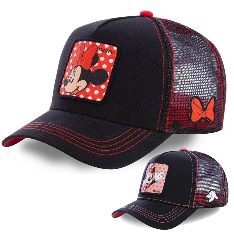 Anime Cartoon Disney Minnie Men Women Baseball Cap Outdoor Sports Sunshade Mesh Hat Spring Summer Cotton Adjustable Hip Hop Hats