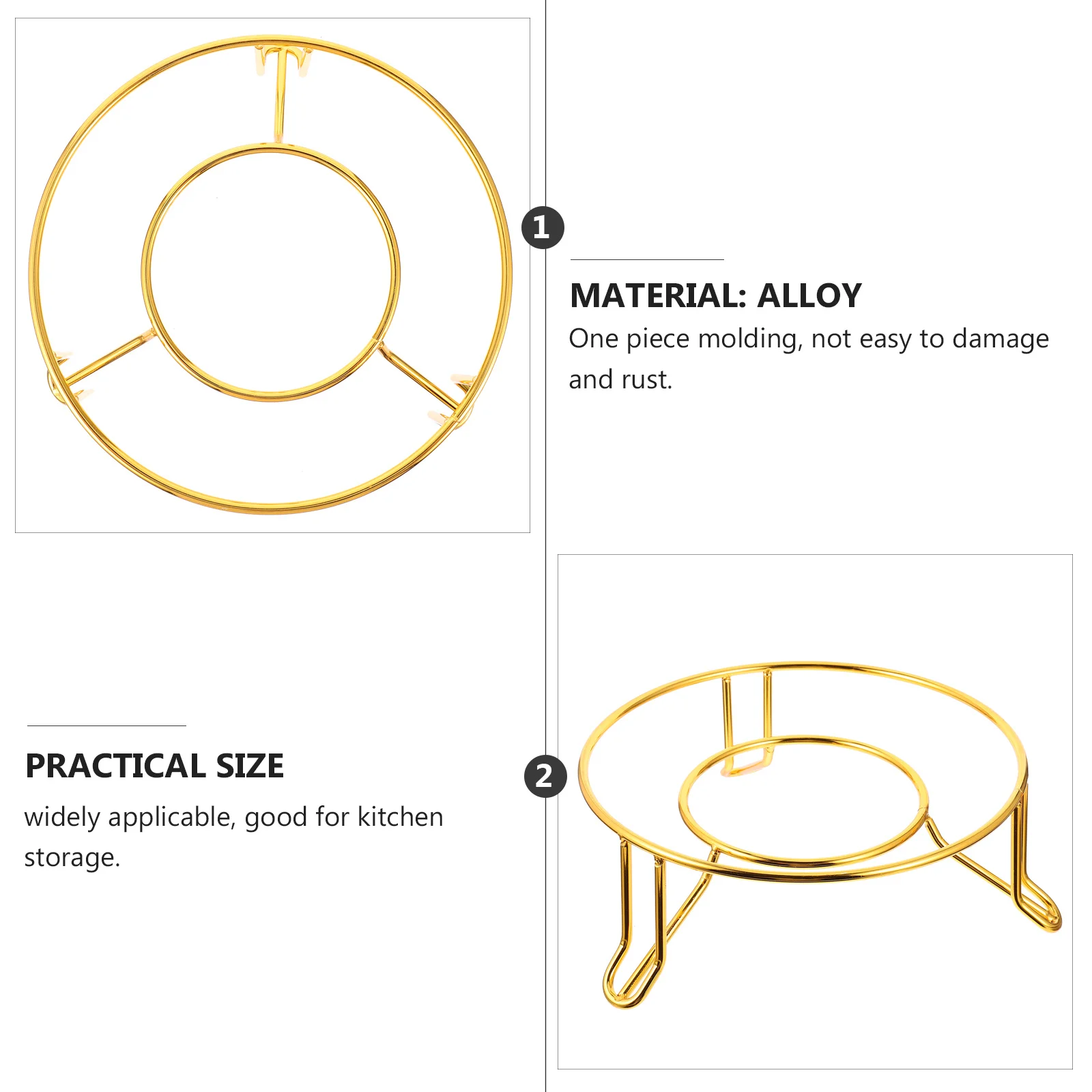 

Heat Resistant Pot Storage Rack Thickened Alloy Material Anti-Hot Table Protector Insulated Pot Stand Hot Dishes Rack Kitchen
