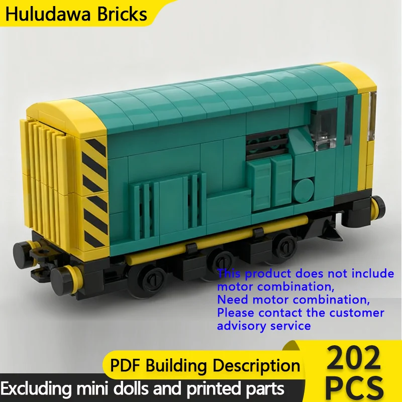 

City Car Model MOC Building Bricks Class 08 Shunter Locomotive Modular Technology Gifts Holiday Assemble Children Toys Suit
