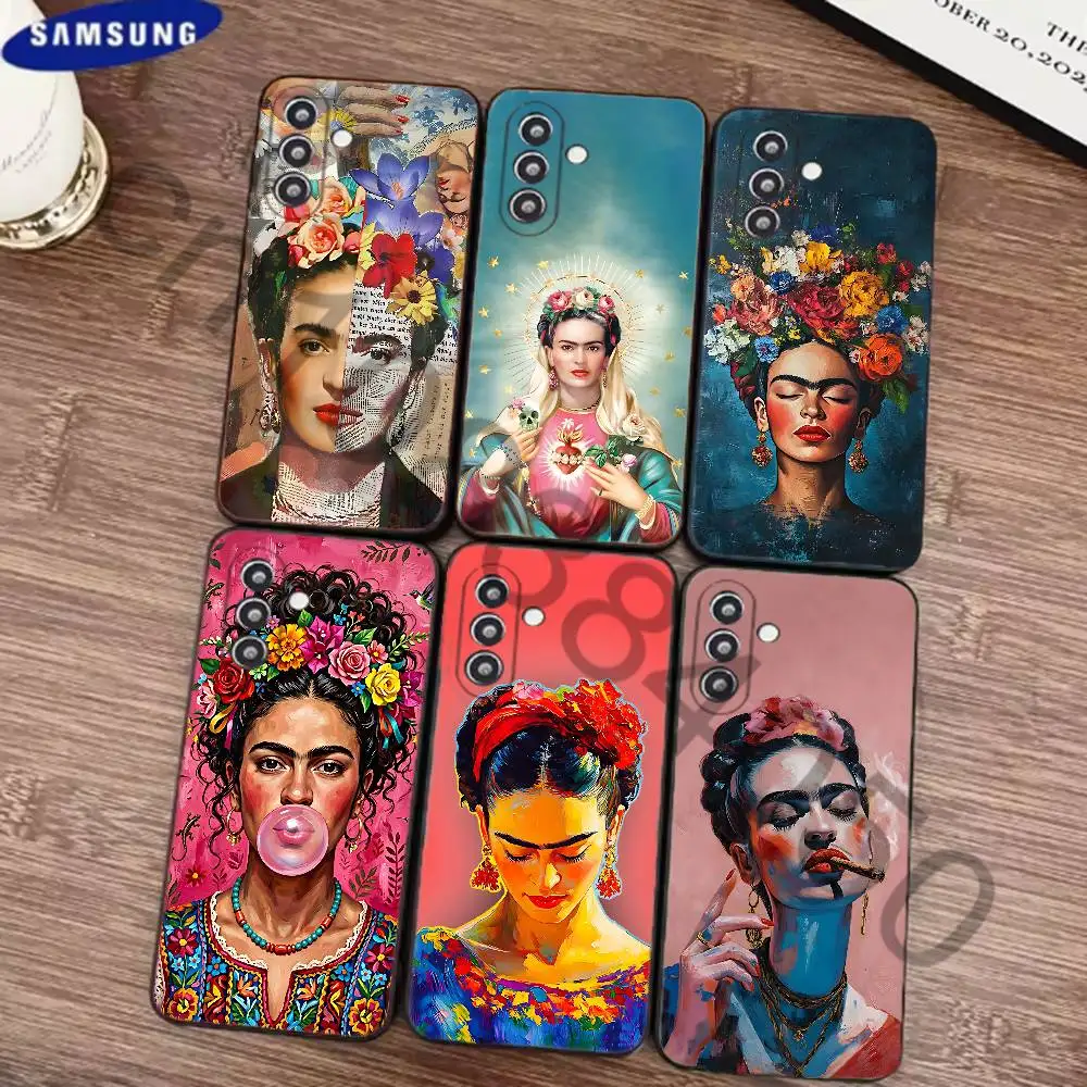 Artist F-Frida K-Kahlos Phone Case For Samsung S24 21 22 23 30,Ultra Plus,Fe,Lite,Note Black Soft Cover