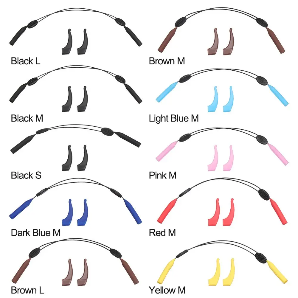 Accesorios cordón para el cuello gafas de sol cadena correa para gafas cuerda ajustable para gafas cordón escalable para gafas gancho antideslizante para la oreja