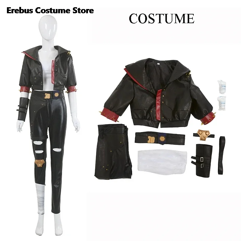 CyBoxer Violet Cosplay Arcane S2 Tv Lol Cosplay Mantel Tattoo Aufkleber Kostüm Spiel RolePlay Frauen Outfit Halloween Anime Cospl