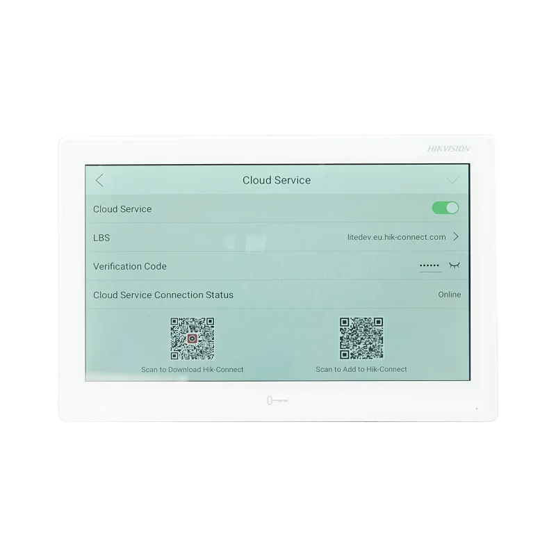 HIKVISION International Version 10 inch DS-KH9510-WTE1(B) Indoor Monitor, 802.3af POE, App Hik-Connect, WiFi, Video Intercom