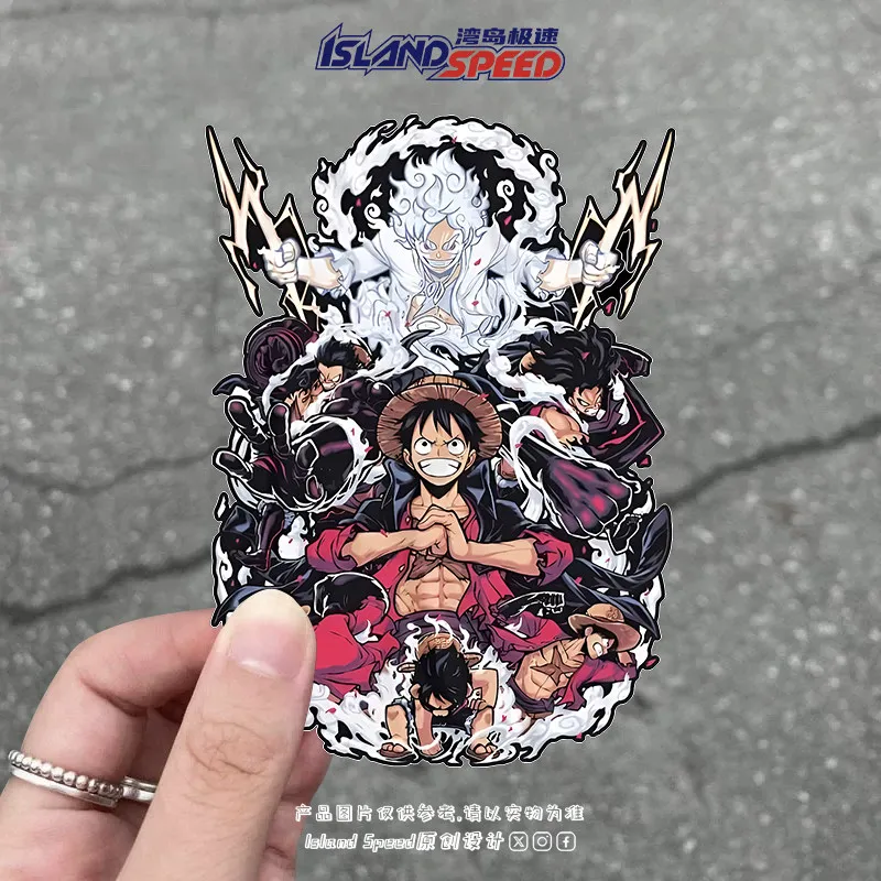 

Straw Hat Captain ONE PIECE Luffy Anime Character Car Sticker Scratch Occlusion Creative Decorative Decal