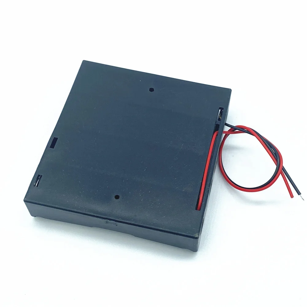 2 PCS, AAA,18650 Battery Holder Box 1 Slot 3.7V Battery Storage Case 1/2/3/4 Cell Plastic Container with Connect Black Red Wires