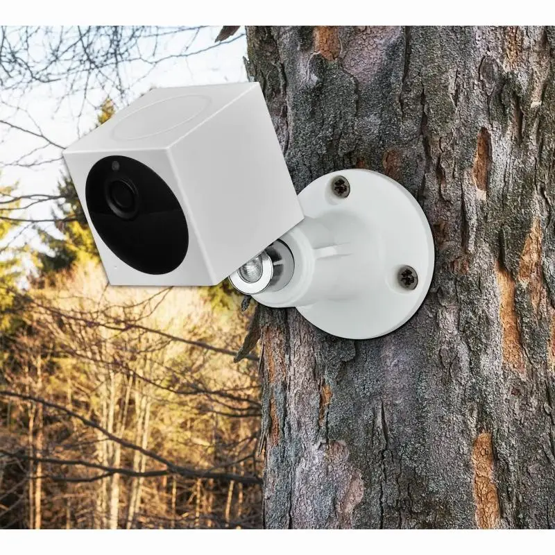 (HB05)360° Rotating Monitoring Bracket Indoor Outdoor Universal Camera Base Outdoor Camera Base Monitoring Accessory White Blac