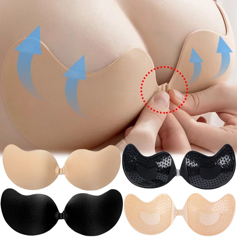 Detachable Women Bra Sweatproof Silicone Underwear Strapless Sexy Bras Seamless Chest Sticker Bralette Strong Adhesive Lingerie