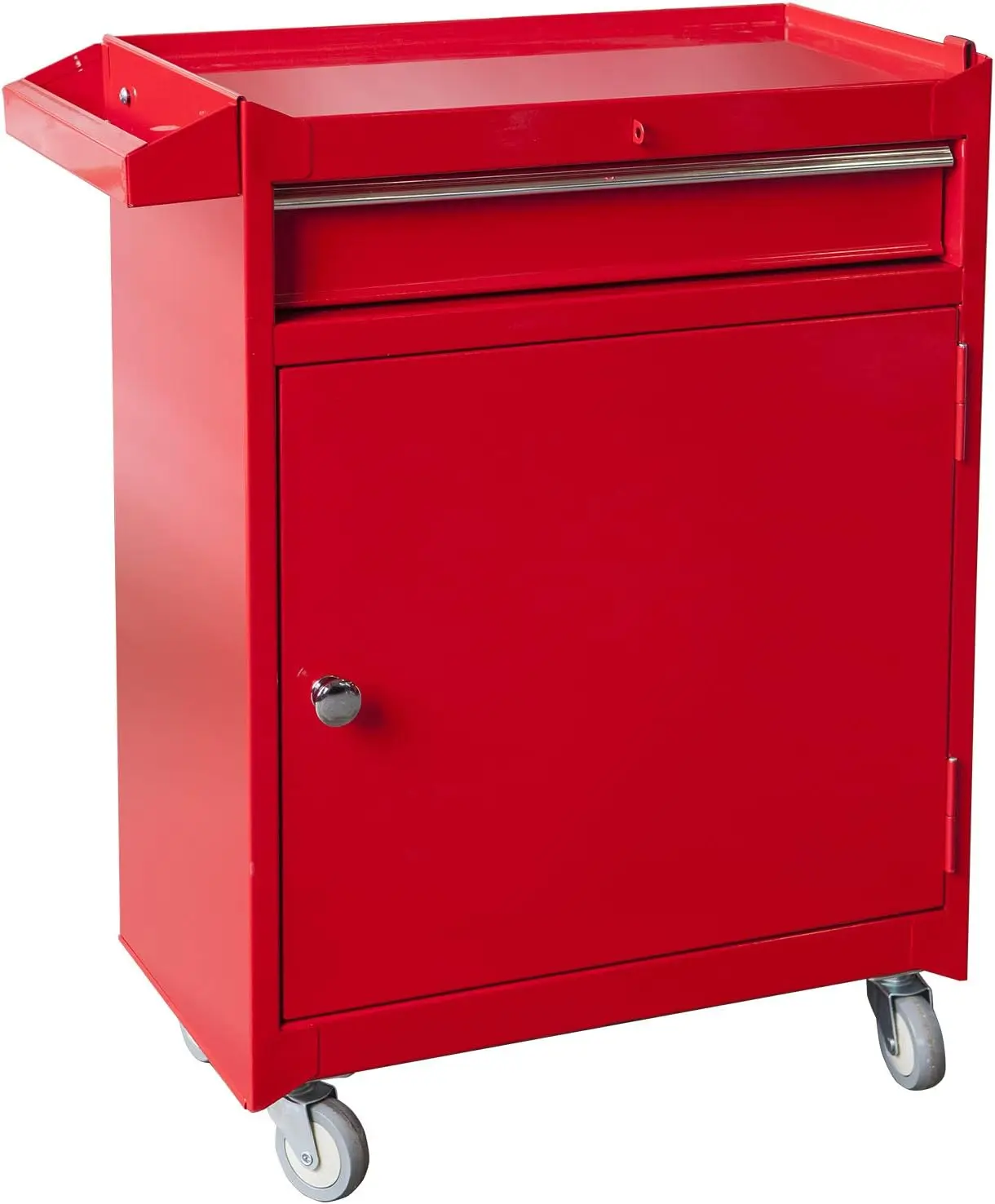 BIG RED   Detachable 4 Drawer Tool Chest with Large Storage Cabinet and Adjustable Shelf, 20.3" l x 11" w x 40.4" h