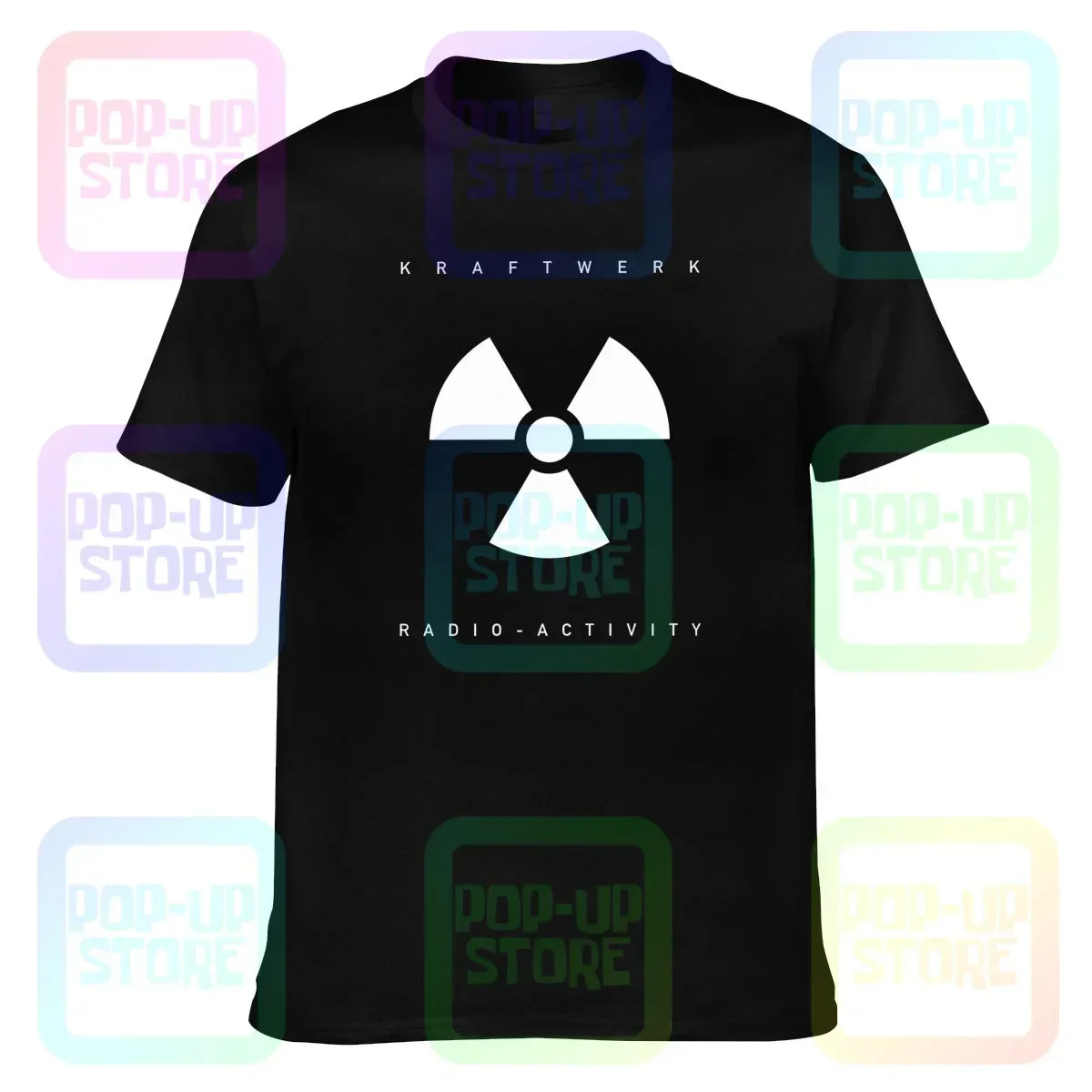 Kraftwerk Radio Activity 1975 Album Cover T-shirt Tee Shirt Pop Style Splicing All-Match