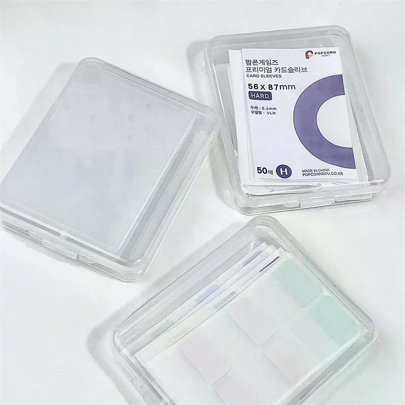 Storage Box Card Holder Film Storage Box Sticker Stationery Storage Box Square Clear Jewelry Storage Case Sorter Box Transparent