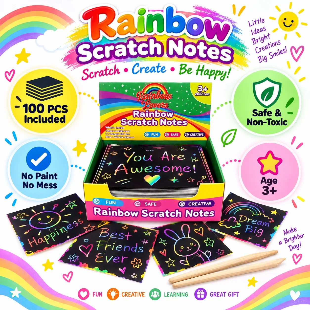 100 stuks holografische regenb - Art Craft Birthday Party recensie en prijs