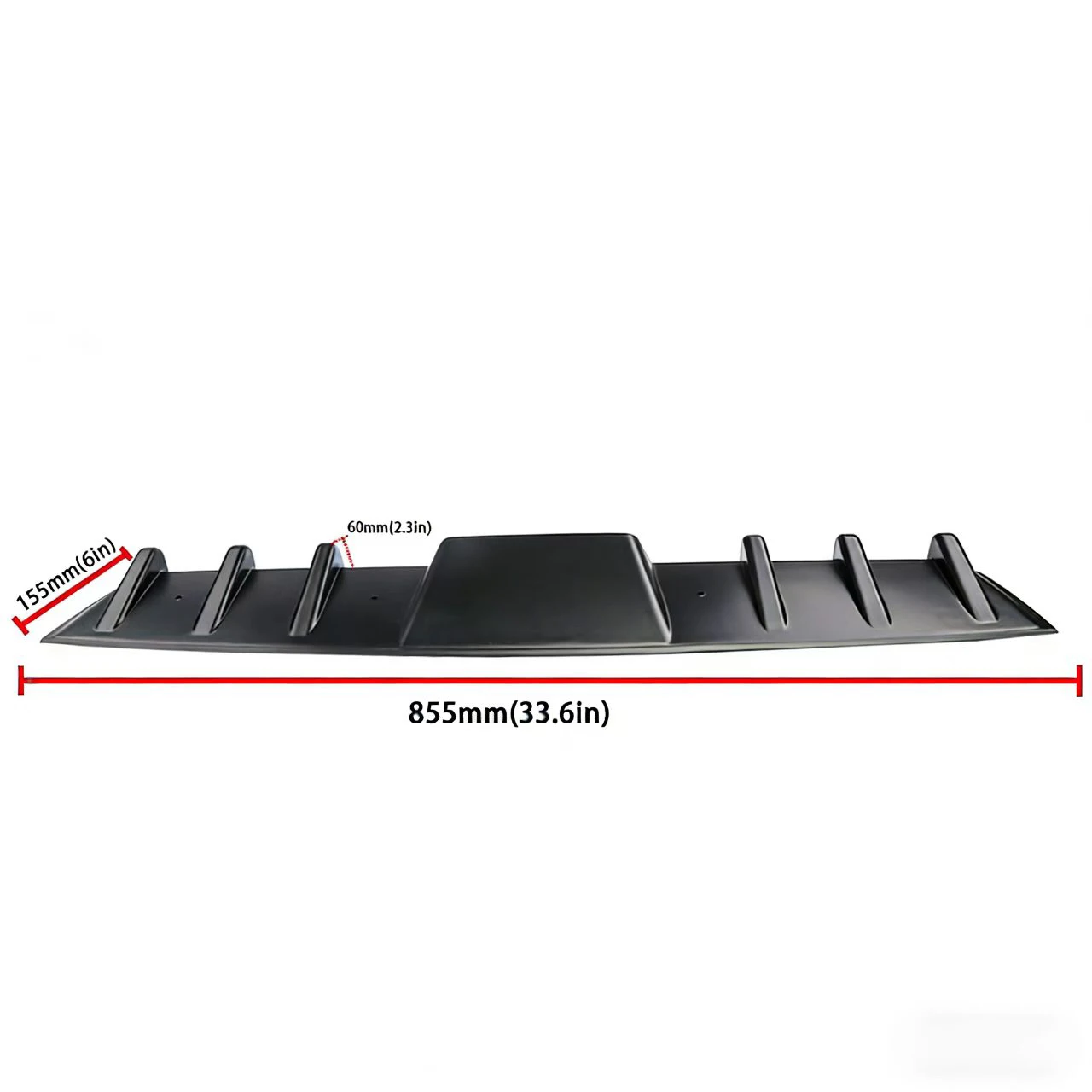 LAICY For For Chrysler 300C SRT8 Car Rear Bumper Diffuser Lip w/ Tail Brake Stop Light Splitter Spoiler Shark Fin Lip Kit Black