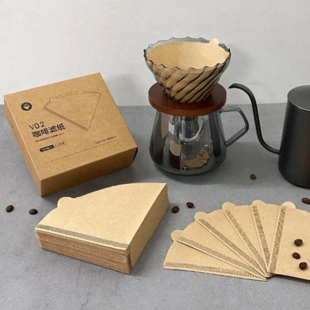 

100 Round/conical Coffee Filter Paper Special Filter Paper for Home Coffee Portafilter Drip Filter Secondary Water Filter Paper