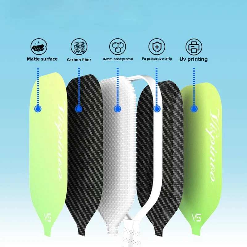 Pickleball paddleT700 ألياف الكربون، سطح بلوري 16 سم وافق Usapa خفيف الوزن للمنافسة الرياضية الخارجية مضرب كرة البيسبول #3
