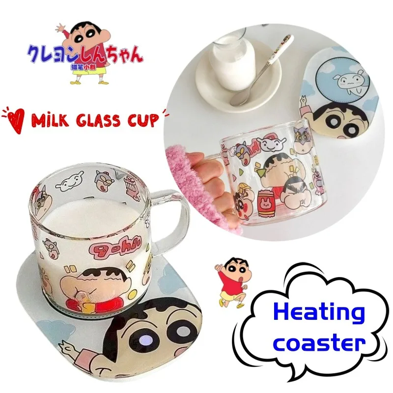 

Crayon Shin-chan creative personality glass large capacity winter constant temperature heating coasters adjustable temperature