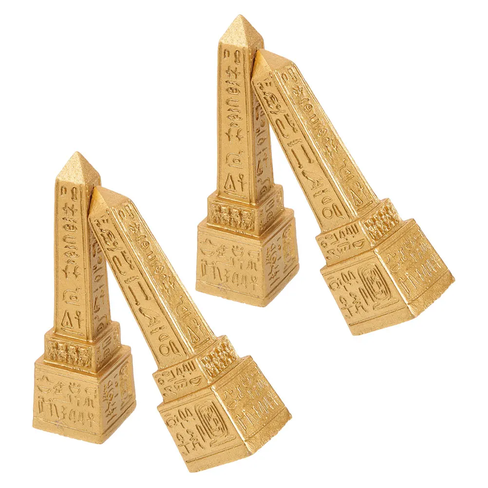 

4 шт. обелиск украшения декоры египет храм статуя смолы фигурка декоративная винтажная