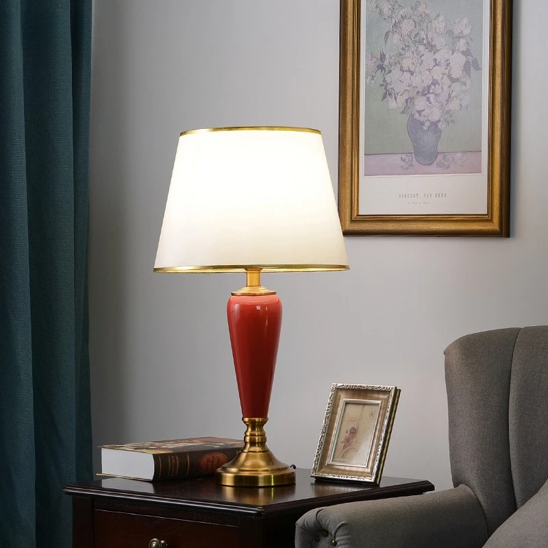 New arrivals American living room bedroom decoration bedside table lamp Nordic modern simple wedding room romantic new Chinese s