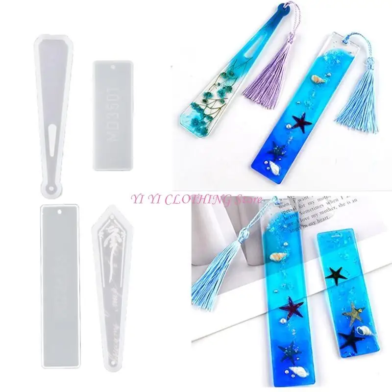 

N5KF Epoxy Resin Mold Silicone Moulds Pipa Rectangle DIY Clear Casting Mould for Craft Decor