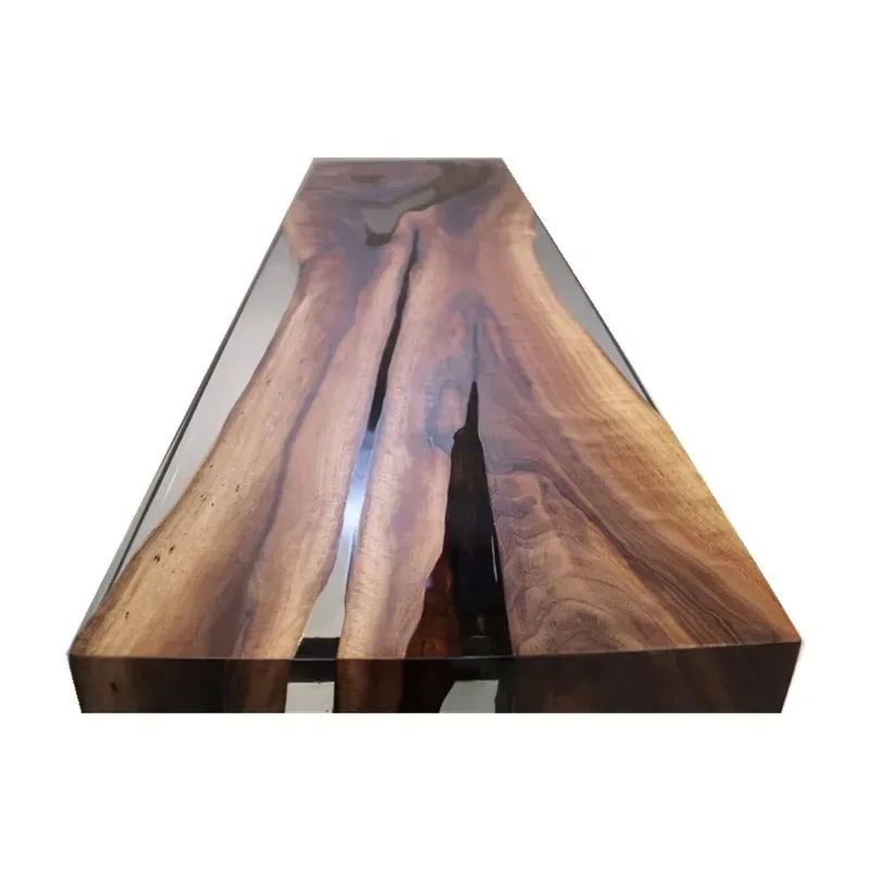 Black Walnut Modern Solid Wood Narrow Coffee Table Living Room TV Tray Side Table Minimalist Design Durable Furniture