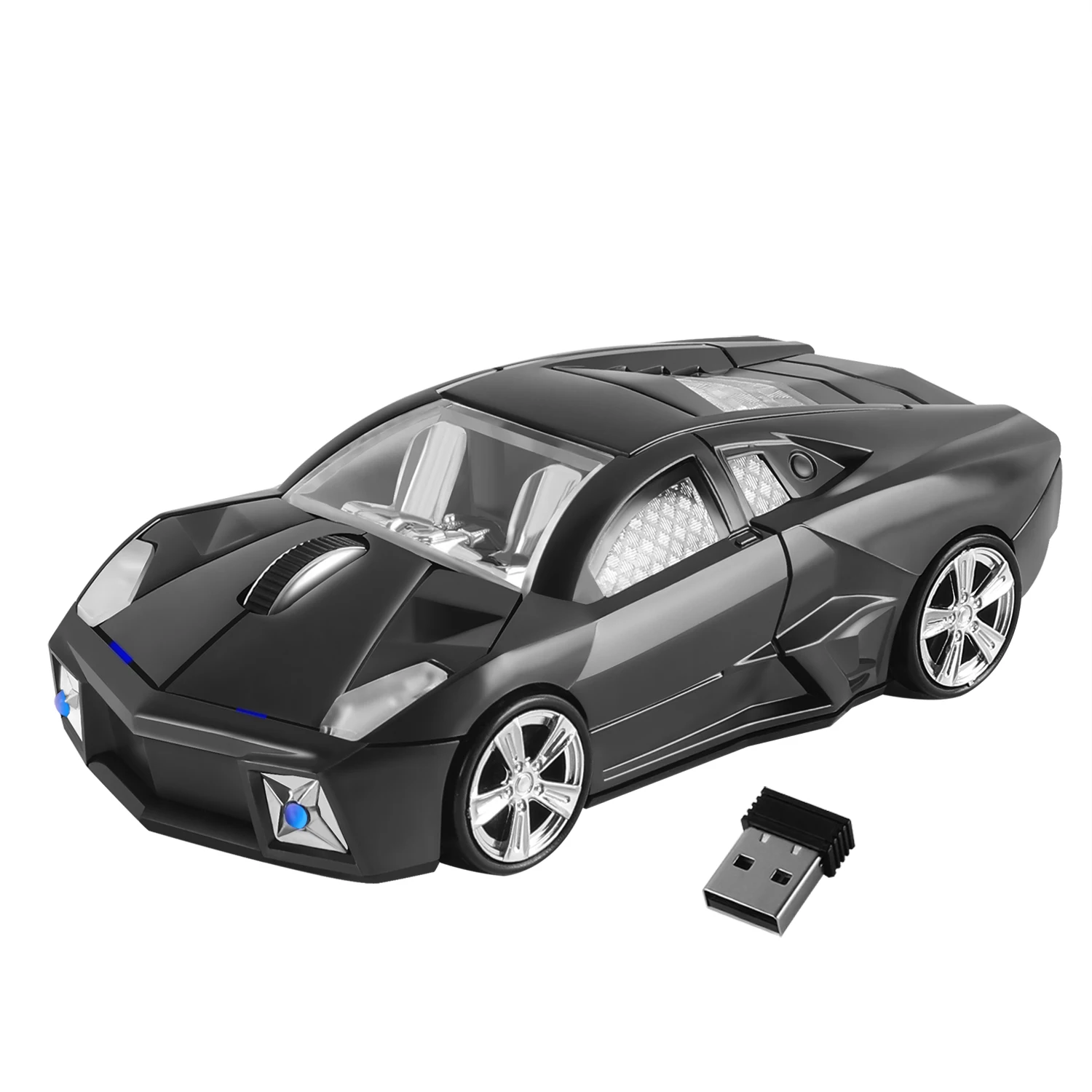 Car Mouse Wireless 2.4G Mause Creative Design Supercar Appearance Cool Mouse Light Weight Portable Office Use Kid Gift Play Game