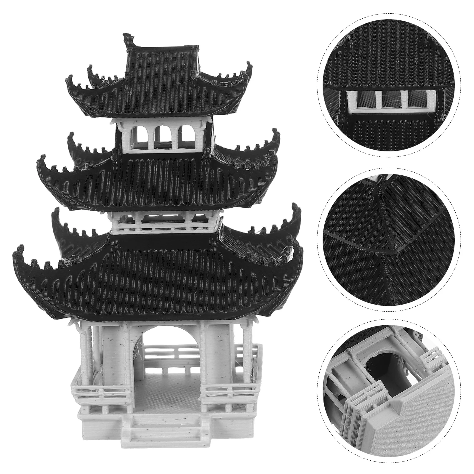 

Miniature Pavilion Micro Landscape Decorations Bonsai Aquarium Zen Garden Asian Style Pagoda Sculpture Chinese Ancient