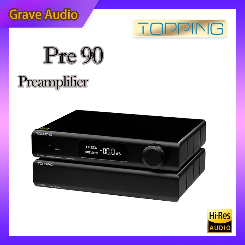 

TOPPING Pre90 HiFi Audio AmplifierFull Balanced Preamplifier, EXT90 Input Extender Ultra-High NFCA Modules AMP RCA XLR Output