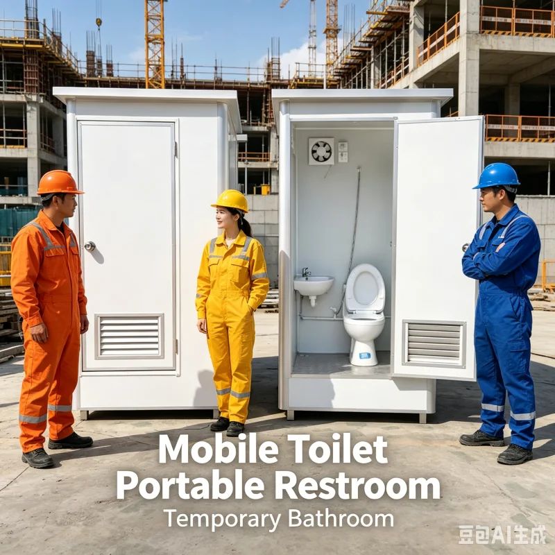 Manufacturer Supply 3 Stall Portable Restroom Trailer Deep Basin Wash Counters Mirror Included Public Washrooms Wholesale