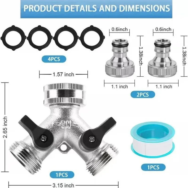 1Pcs 1/2'' 3/4'' 1'' Brass Tap Quick Connecter 16mm Copper Hose Coupling Adapter Garden Tubing Repair Watering Gun Fittings Tool