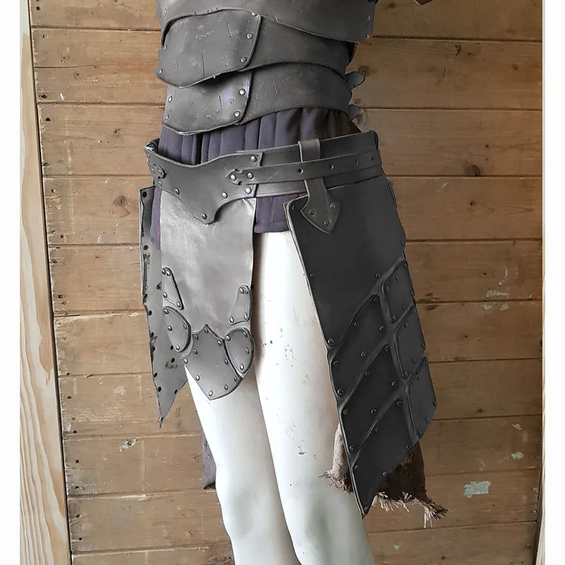 Medieval Viking Pirate Knight Leather War Battle Skirt Greek Roman Gladiator Belt Tasset Faulds LARP Armor Cosplay Costume Props