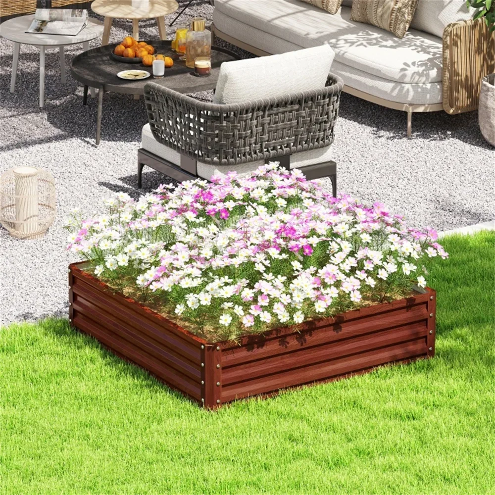 Cama de jardín, fioriera de metal Modular para verduras, flores, cama de jardín de hierbas
