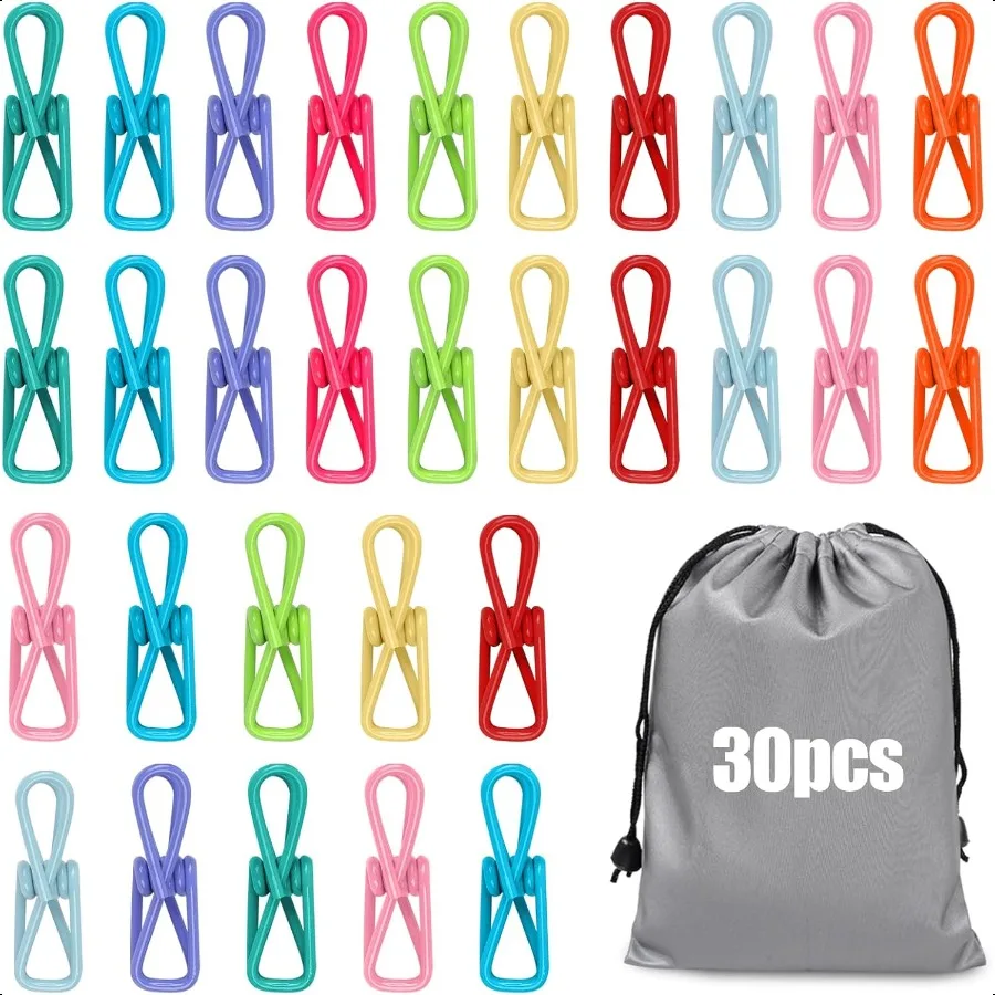 فيفينين رقاقة كليب 30 قطعة مقاطع الحقيبة المستخدمة لمقاطع الرقاقة مقاطع الحقيبة مقاطع الطعام تنظيم الملفات المكتبية أو المدرسية حبل الغسيل Holde